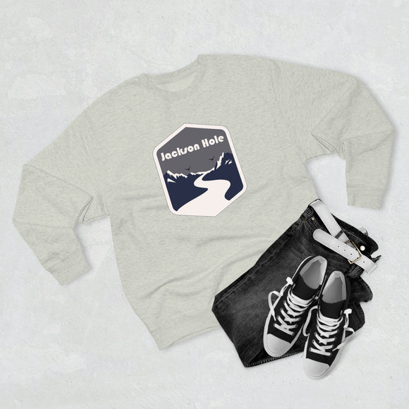 Premium Jackson Hole, Wyoming Crewneck Sweatshirt - Retro Unisex Sweatshirt