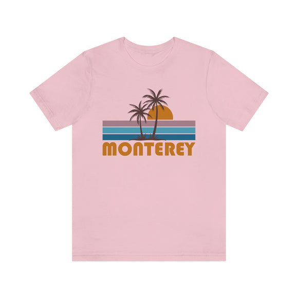 Monterey, California T-Shirt - Retro Palm Tree Unisex Monterey Shirt