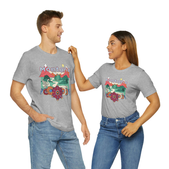 Montana Shirt, Montana Retro T-Shirt, Hippie Style Montana tee, Montana Mountain Shirt