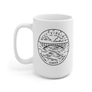 West Virginia Mug - State Design White Ceramic West Virginia Mug (11oz & 15oz)-1