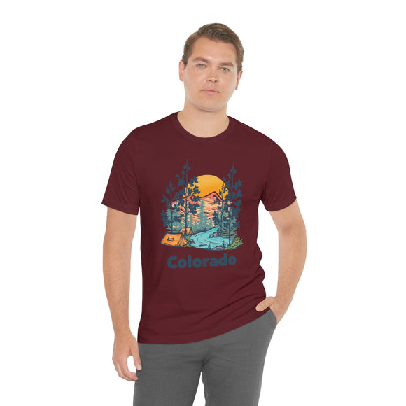 Colorado T-Shirt - Mountain Illustration Unisex Colorado Shirt