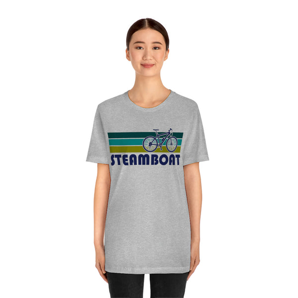 Steamboat T-Shirt - Retro Mountain Bike Adult Unisex Steamboat, Colorado T Shirt