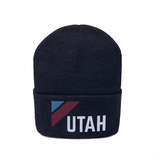 Utah Beanie - Adult Embroidered Retro Utah Knit Hat
