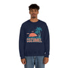Cozumel, Mexico Sweatshirt - Unisex Retro Palm Tree Crewneck Cozumel Sweatshirt