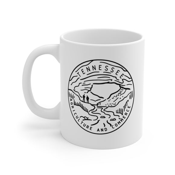 Tennessee Mug - State Design White Ceramic Tennessee Mug (11oz & 15oz)