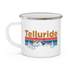 Telluride, Colorado Camp Mug - Mountain Sunset Enamel Campfire Telluride Mug