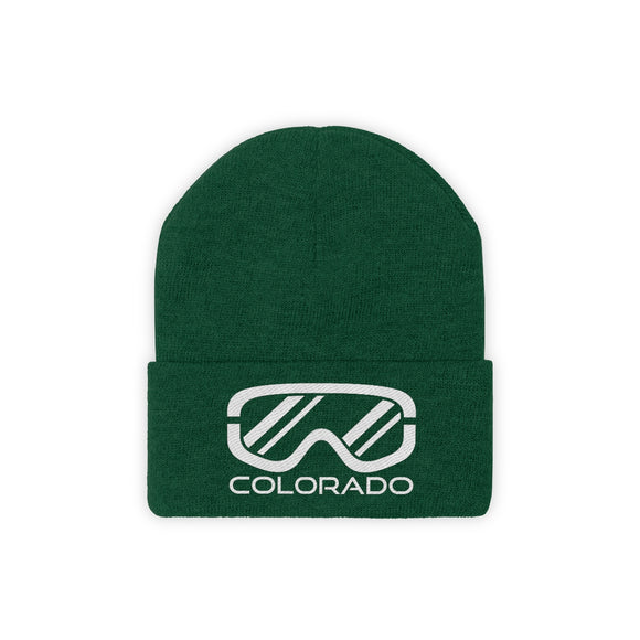 Colorado Knit Beanie - Adult Embroidered Ski Goggles Colorado Knit Hat