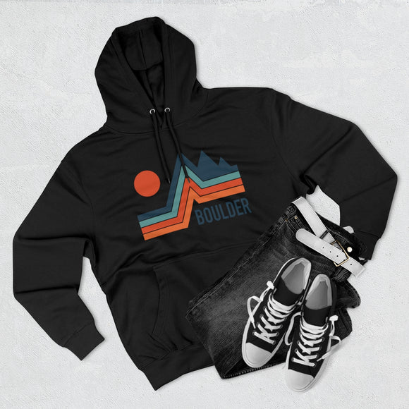 Premium Boulder, Colorado Hoodie - Retro Unisex Sweatshirt