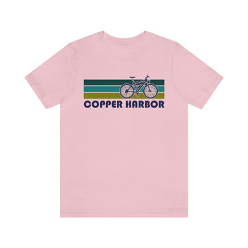 Buy pink Copper Harbor T-Shirt - Retro Mountain Bike Adult Unisex Copper Harbor, Michigan T Shirt