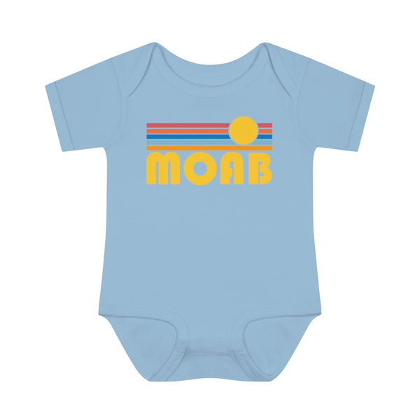 Moab Baby Bodysuit - Retro Sun Moab, Utah Baby Bodysuit