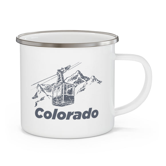 Colorado Camp Mug - Retro Enamel Camping Colorado Mug