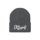 Illinois Beanie - Adult Hand Lettered Embroidered Illinois Knit Hat-5