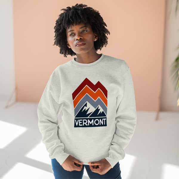 Premium Vermont Sweatshirt - Retro Unisex Premium Crewneck Vermont Sweatshirt