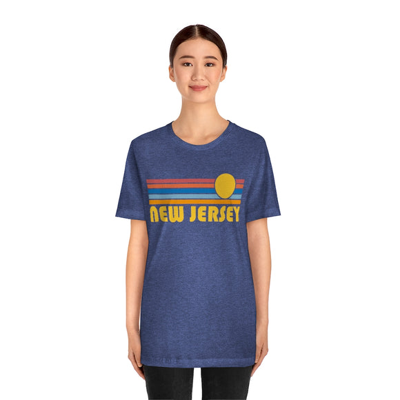 New Jersey T-Shirt - Retro Sun Unisex New Jersey T Shirt