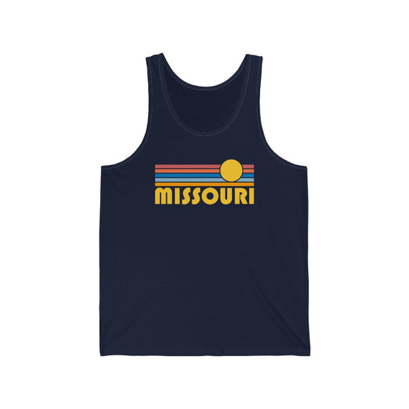 Missouri Tank Top - Unisex Missouri Tank Top Retro Sun