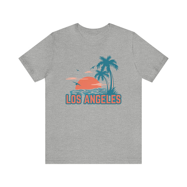 Los Angeles, California T-Shirt - Retro Palm Tree & Beach Unisex Los Angeles Shirt