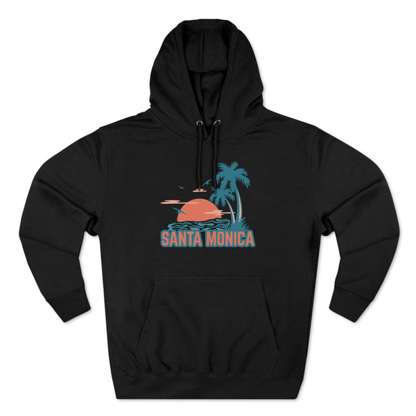 Premium Santa Monica, California Hoodie - Palm Tree Unisex Sweatshirt