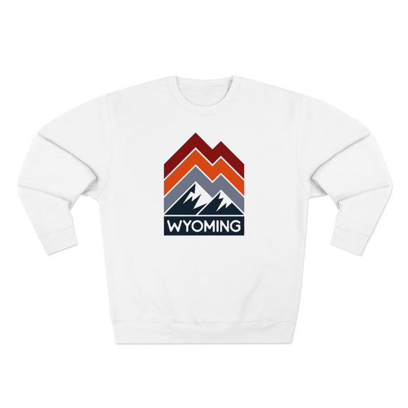 Premium Wyoming Sweatshirt - Retro Unisex Premium Crewneck Wyoming Sweatshirt