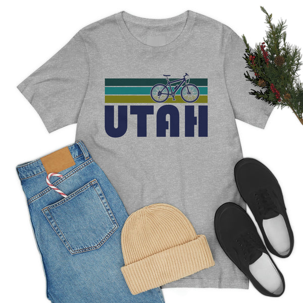 Utah T-Shirt - Retro Mountain Bike Adult Unisex Utah T Shirt