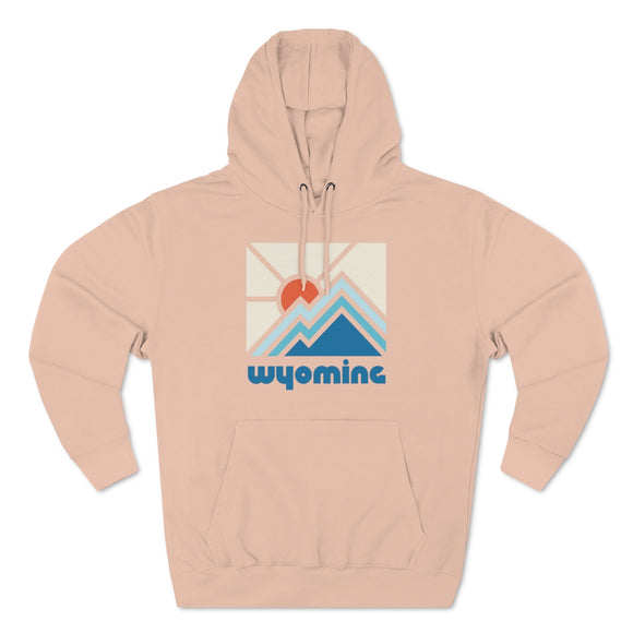Premium Wyoming Hoodie - Min Mountain Unisex Sweatshirt