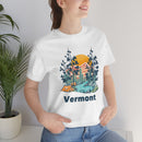 Vermont T-Shirt - Mountain Illustration Unisex Vermont Shirt-14