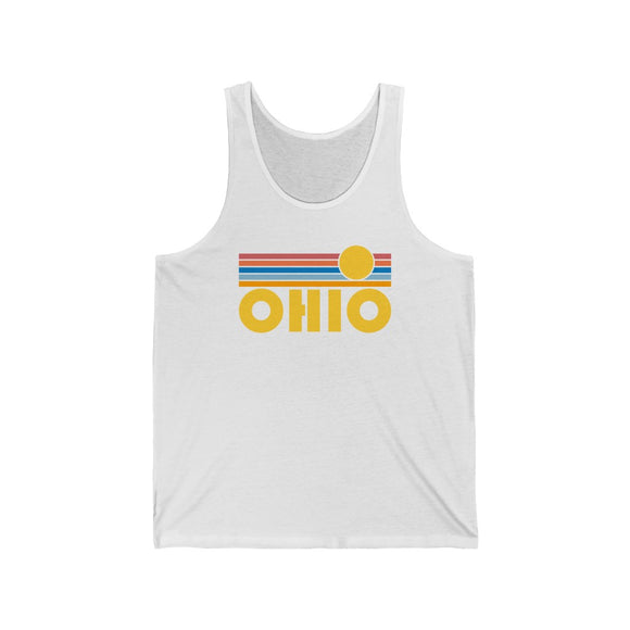 Ohio Tank Top - Unisex Ohio Tank Top Retro Sun