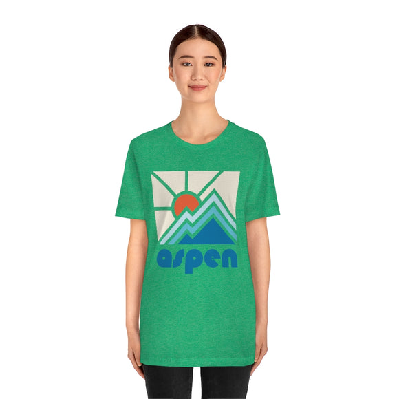 Aspen Shirt, Colorado Retro T-Shirt, Colorful Colorado tee, Aspen Mountain Shirt