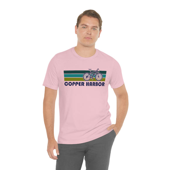 Copper Harbor T-Shirt - Retro Mountain Bike Adult Unisex Copper Harbor, Michigan T Shirt