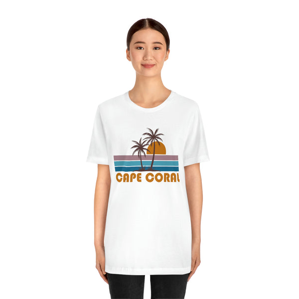 Cape Coral, Florida T-Shirt - Retro Palm Tree Unisex Cape Coral Shirt