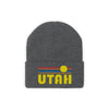 Utah Beanie - Adult Embroidered Retro Sunset Utah Knit Hat