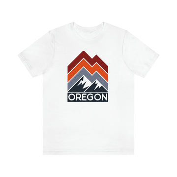 Buy white Oregon T-Shirt - Retro Mountain Unisex Oregon Shirt