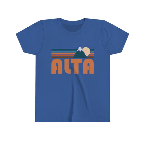 Alta Youth T-Shirt - Retro Mountain Utah Kid's TShirt