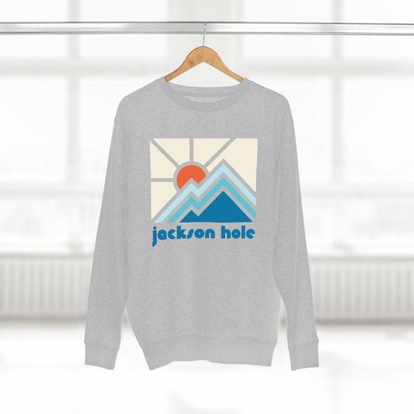 Premium Jackson Hole, Wyoming Crewneck Sweatshirt - Retro Unisex Sweatshirt