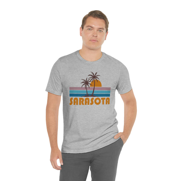 Sarasota, Florida T-Shirt - Retro Palm Tree Unisex Sarasota Shirt