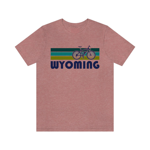 Wyoming T-Shirt - Retro Mountain Bike Adult Unisex Wyoming T Shirt
