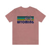 Wyoming T-Shirt - Retro Mountain Bike Adult Unisex Wyoming T Shirt