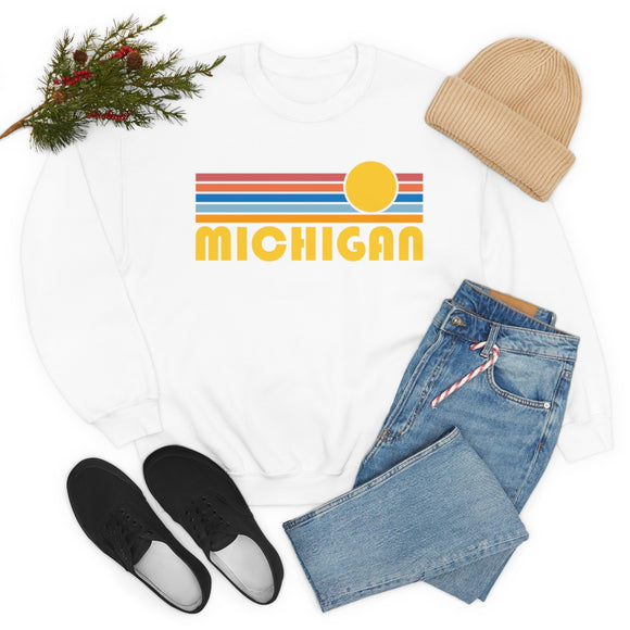 Michigan Sweatshirt - Retro Sunrise Unisex