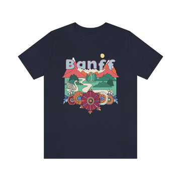 Buy navy Banff Shirt, Canada Retro T-Shirt, Hippie Style Canada tee, Banff Mountain Shirt