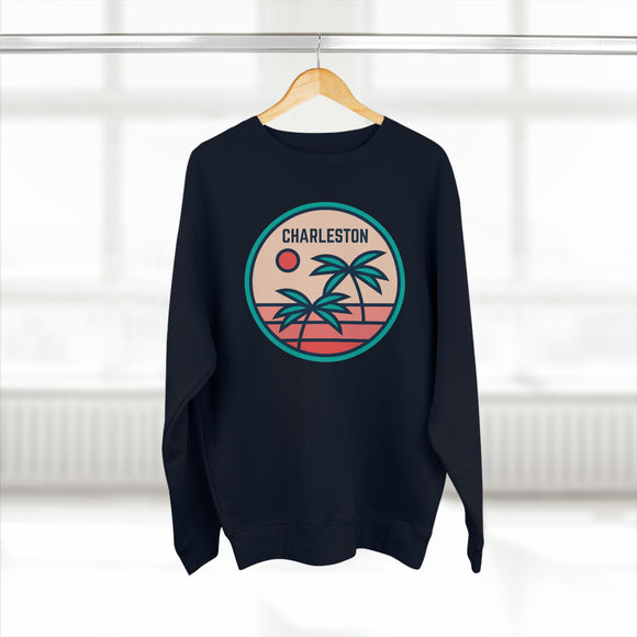 Premium Charleston, South Carolina Crewneck Sweatshirt - Retro Unisex Sweatshirt