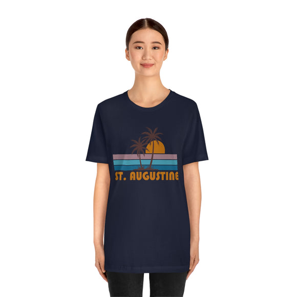 St Augustine, Florida T-Shirt - Retro Palm Tree Unisex St Augustine Shirt