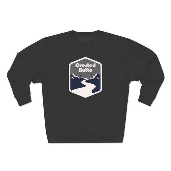 Premium Crested Butte, Colorado Crewneck Sweatshirt - Retro Unisex Sweatshirt