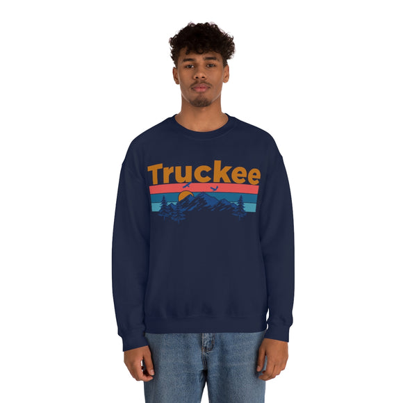 Truckee, California Sweatshirt - Mountain & Birds Unisex