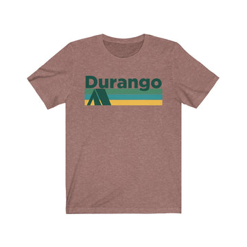Buy heather-mauve Durango, Colorado T-Shirt - Retro Camping Adult Unisex Durango T Shirt