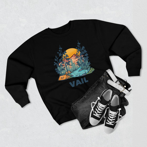 Premium Vail Sweatshirt - Unisex Premium Crewneck Vail, Colorado Sweatshirt