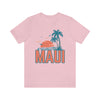 Maui, Hawaii T-Shirt - Retro Palm Tree & Beach Unisex Maui Shirt