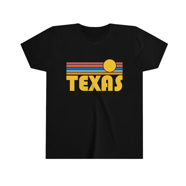 Texas Youth T-Shirt - Retro Sun Texas Kid's TShirt