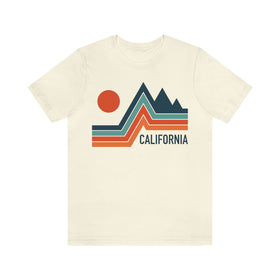 California T-Shirt - Retro Mountain Unisex California Shirt