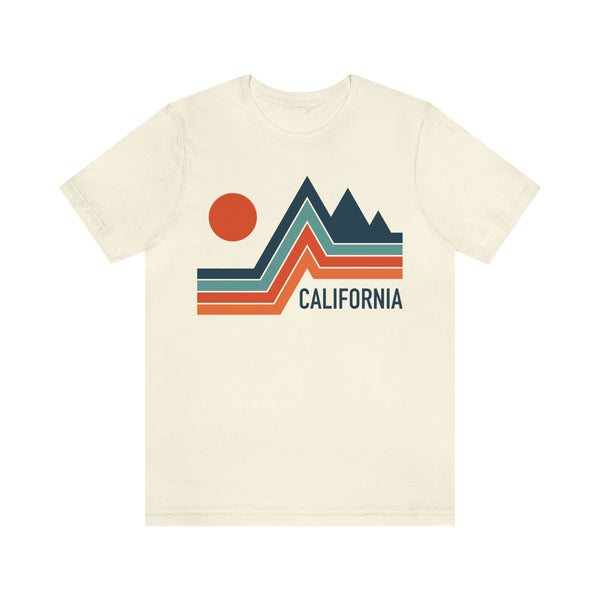 California T-Shirt - Retro Mountain Unisex California Shirt