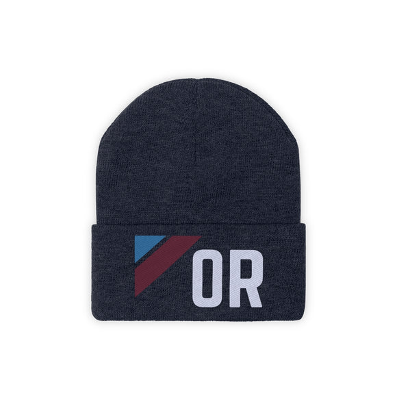 Oregon Beanie - Adult Embroidered Retro Oregon Knit Hat