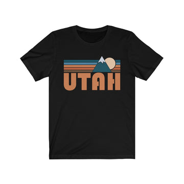 Buy black Utah T-Shirt - Retro Mountain Adult Unisex Utah T Shirt